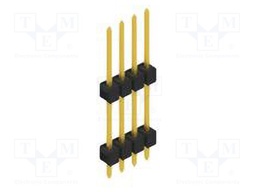 Connector: pin strips; pin header; male; PIN: 4; 2.54mm; THT; 1x4