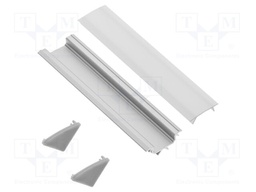 Profiles for LED modules; 1m; GALAX; aluminium; angular; anodized