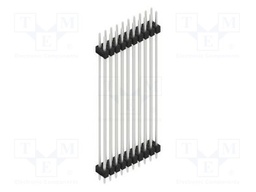 Connector: pin strips; pin header; male; PIN: 20; 2.54mm; THT; 2x10