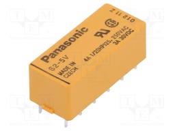 Relay: electromagnetic; (SPST-NO + SPST-NC) x2; Ucoil: 5VDC; 130Ω