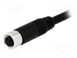 Connector: M8; 1m; female; PIN: 4; straight; plug; 3A; 30V; IP67