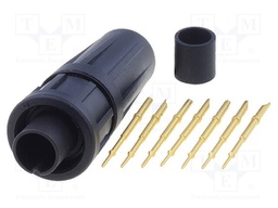 Connector: circular; Series: EN2; plug; male; soldering; for cable
