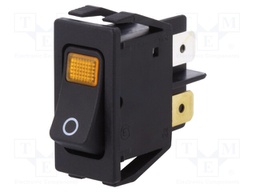 ROCKER; DPST; Pos: 2; OFF-ON; 16A/250VAC; black; IP40; 100mΩ
