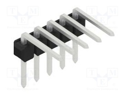 Connector: pin strips; pin header; male; PIN: 5; 2.54mm; THT; 1x5
