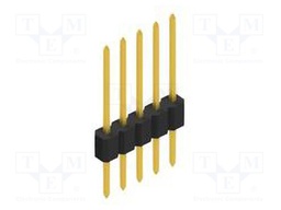 Connector: pin strips; pin header; male; PIN: 5; 1.27mm; THT; 1x5