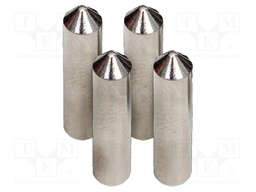 Kit of test probes; Colour: silver; Kit: backprobe pins x4