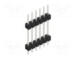 Connector: pin strips; pin header; male; PIN: 6; 2.54mm; THT; 1x6