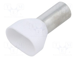 Bootlace ferrule; insulated,double; copper; 16mm2; 16mm; tinned