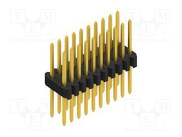 Connector: pin strips; pin header; male; PIN: 20; 1.27mm; THT; 2x10