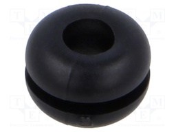 Grommet; black; UL94HB; TPR