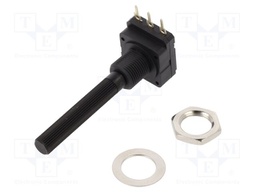 Potentiometer: shaft; single turn; 100kΩ; 100mW; THT; 6mm; plastic