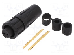 Connector: circular; Series: EN2; plug; female; soldering; PIN: 2; 7A