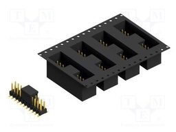 Connector: pin strips; pin header; male; PIN: 22; 2.54mm; SMT; 2x11