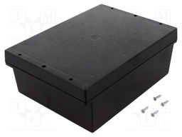 Enclosure: multipurpose; X: 144mm; Y: 198mm; Z: 73mm; ABS; black; IP65