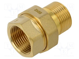 Male-female,flat,with seal; brass CW617N; Thread: G 1"; BR