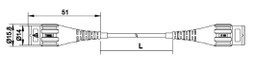 Test lead; 2x BNC male plug; Len: 2m; black; Z: 50Ω; Mat: brass
