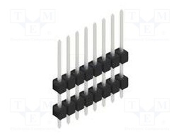 Connector: pin strips; pin header; male; PIN: 8; 2.54mm; THT; 1x8