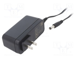 Power supply: switched-mode; voltage source; 12VDC; 2A; 24W; plug
