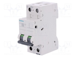 Circuit breaker; 400VAC; Inom: 13A; Poles: 2; DIN; Charact: B; 6kA