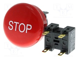 Switch: emergency stop; NC x2; IP65; Ø30mm