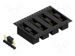 Connector: pin strips; pin header; male; PIN: 9; 2.54mm; SMT; 1x9
