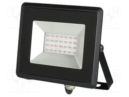Lamp: LED flood light; 20W; 230VAC; red; 110°; 20000h; CRImin: 70