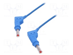 Test lead; silicone; 1m; blue; 32A; Type: with sliding cover