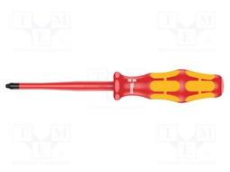 Screwdriver; insulated,slim; Phillips; PH1; Blade length: 80mm