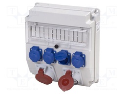 Electric switchboard; IP44; wall mount; Enclos.mat: ABS