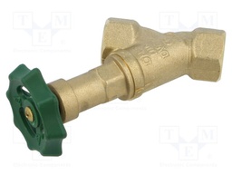 Slant valve; 16bar; brass CW617N; Thread: G 1/2" internal; 1501