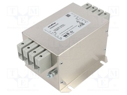 Power Line Filter, General Purpose, 520 VAC, 25 A, Three Phase, 1 Stage, Chassis Mount