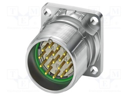 Connector: M23; socket; PIN: 16; soldering; straight; IP68; M23 PRO
