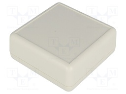 Enclosure: multipurpose; 1593; X: 66mm; Y: 66mm; Z: 28mm; ABS; grey