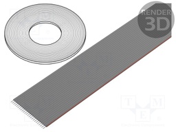 Wire: ribbon; 1.27mm; stranded; Cu; 24x28AWG; unshielded; PVC; grey