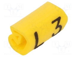 Markers for cables and wires; 1.3÷3mm; PVC; yellow; leaded