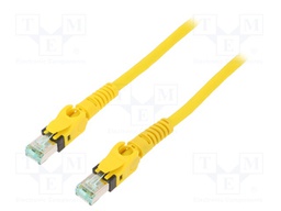 Patch cord; S/FTP; 6a; stranded; Cu; PUR; yellow; 20m; halogen free