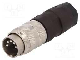 Connector: M16; male; for cable; IP40; plug; soldering; 100V; PIN: 5