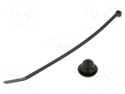 Grommet; Ømount.hole: 16mm; black; Panel thick: max.2.5mm