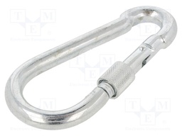 Snap hook; steel; for rope; 120mm; zinc; Size: 11mm
