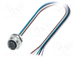 Connector: M12; socket; PIN: 5; female; 60V; straight; cables; A code