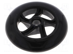 Wheel; black; Pcs: 1; push-in; Ø: 144mm; Plating: rubber; W: 29mm