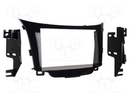 Radio frame; Hyundai; 2 DIN; black gloss