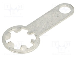 Solder lug terminal; 0.45mm; M4; Ø: 4.4mm; soldering; screw; brass