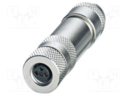 Connector: M8; PIN: 3; 4A; 48V; IP67; straight; shielded; plug