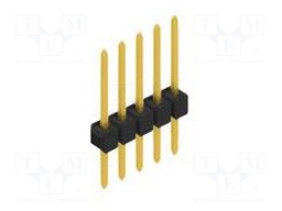 Connector: pin strips; pin header; male; PIN: 5; 2.54mm; THT; 1x5