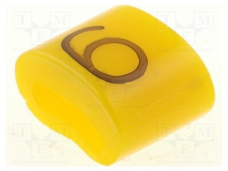 Markers for cables and wires; Label symbol: 6; 1.1÷2.5mm; H: 3mm