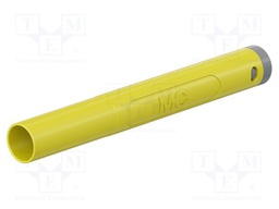 Connector: 4mm banana; plug; 19A; 1kV; yellow; insulated; 1mm2