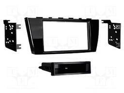 Radio frame; Mitsubishi; 2 DIN; black gloss