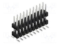 Connector: pin strips; pin header; male; PIN: 20; 2.54mm; SMT; 2x10