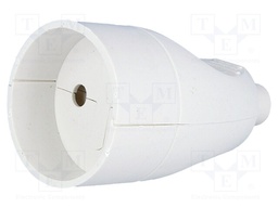 Connector: AC supply; socket; Layout: 2P; Type: round; white; 250VAC